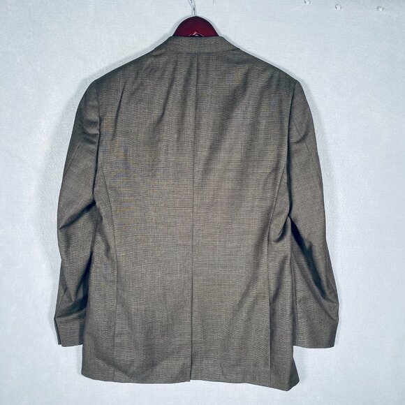 Hart Schaffner Marx Suit Mens 44R Brown Wool 2 Piece Blazer Pants 34x30 Union - Picture 10 of 16